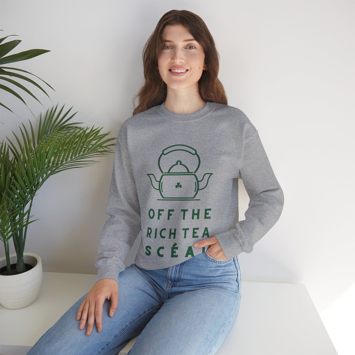 OFF THE RICH TEA SCÉAL Unisex Heavy Blend™ Crewneck Sweatshirt