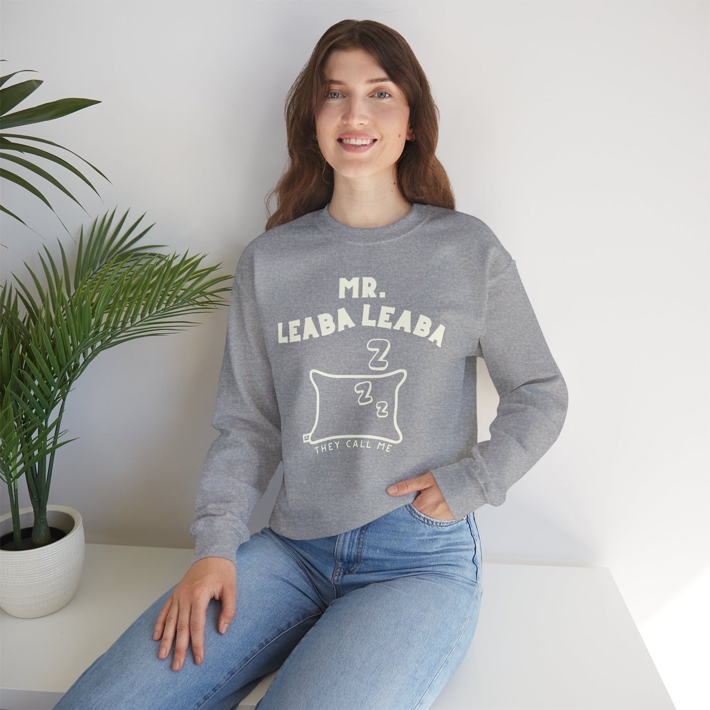 MR. LEABA LEABA (THEY CALL ME) Unisex Heavy Blend™ Crewneck Sweatshirt