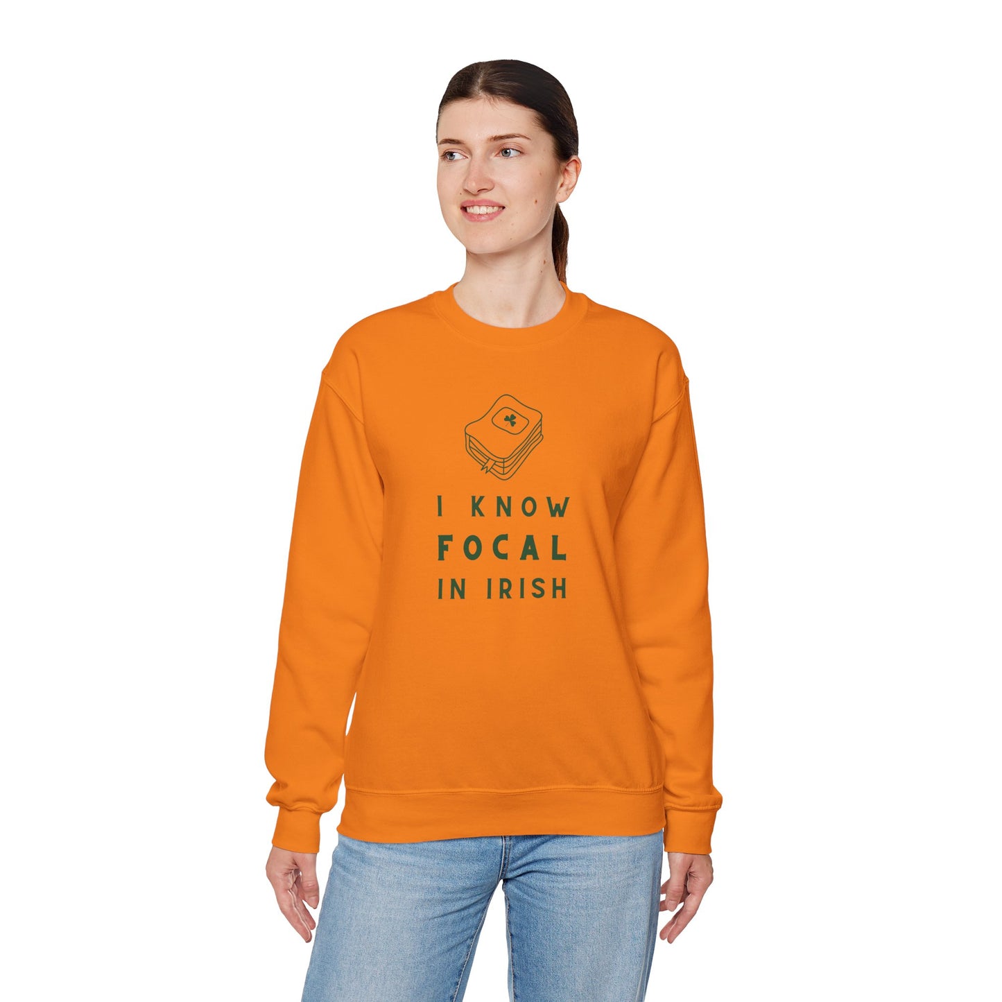 I KNOW FOCAL IN IRISH Unisex Heavy Blend™ Crewneck Sweatshirt