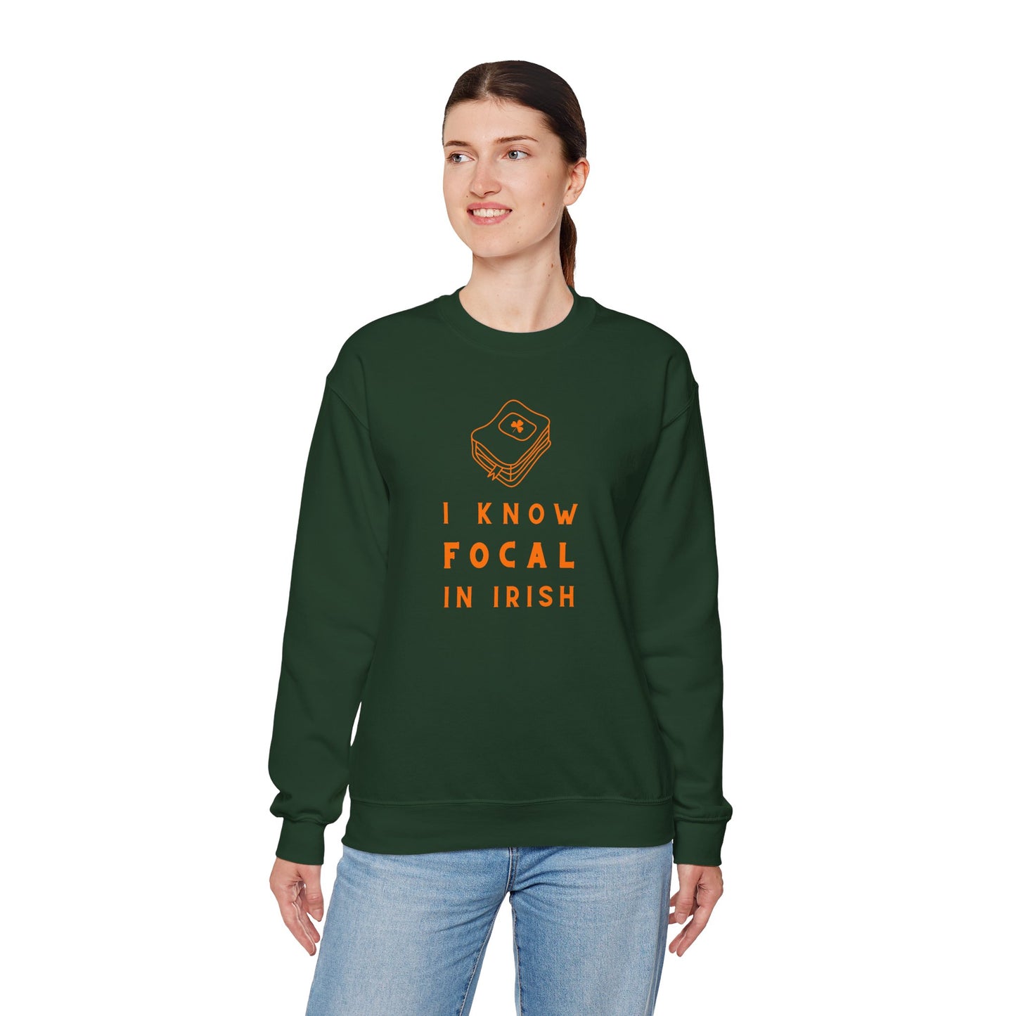 I KNOW FOCAL IN IRISH Unisex Heavy Blend™ Crewneck Sweatshirt