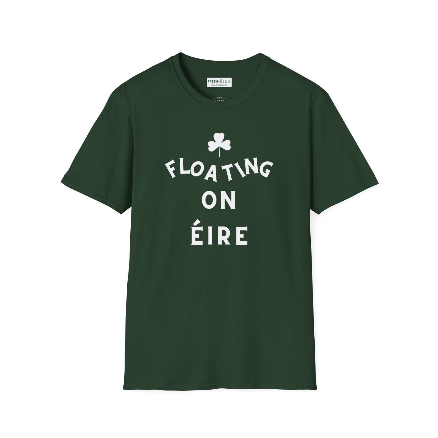 FLOATING ON ÉIRE Unisex Softstyle 100% Cotton T-Shirt