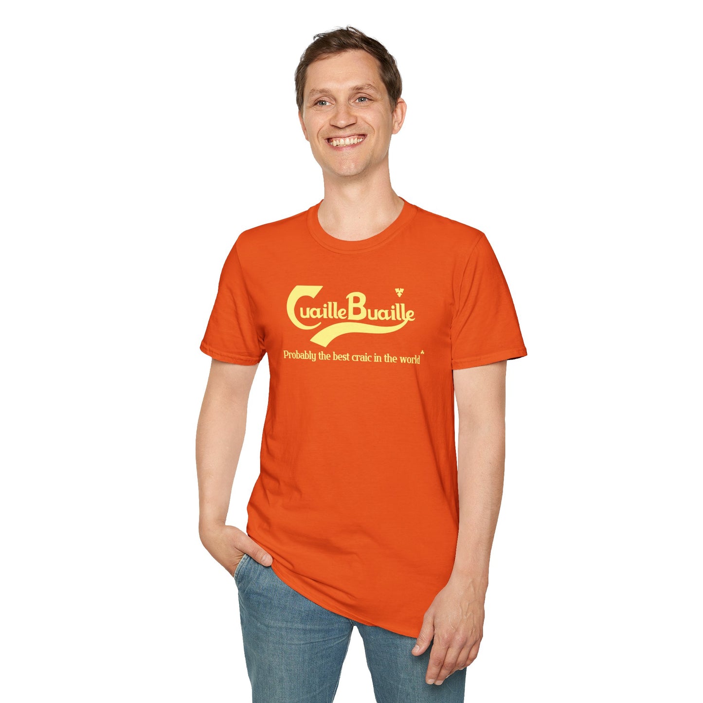 Cuaille Buaille Probably the best craic in the world Unisex Softstyle 100% Cotton T-Shirt