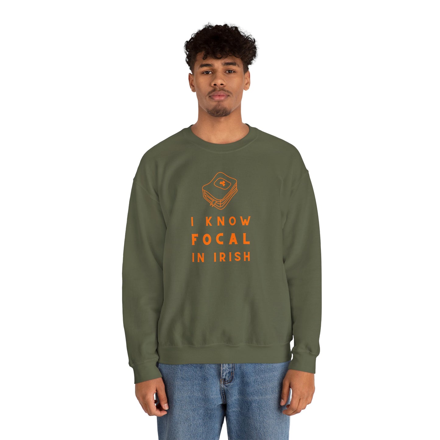 I KNOW FOCAL IN IRISH Unisex Heavy Blend™ Crewneck Sweatshirt