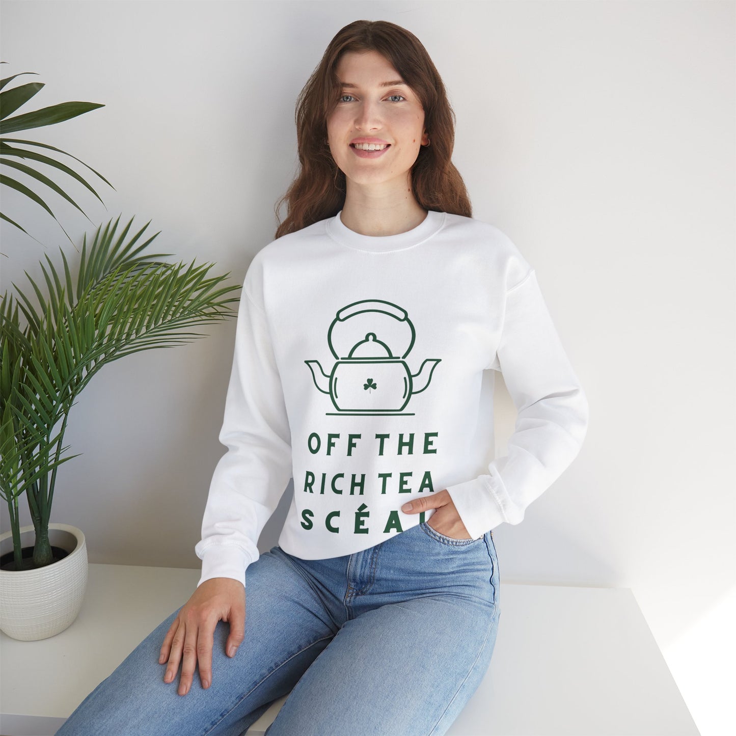 OFF THE RICH TEA SCÉAL Unisex Heavy Blend™ Crewneck Sweatshirt