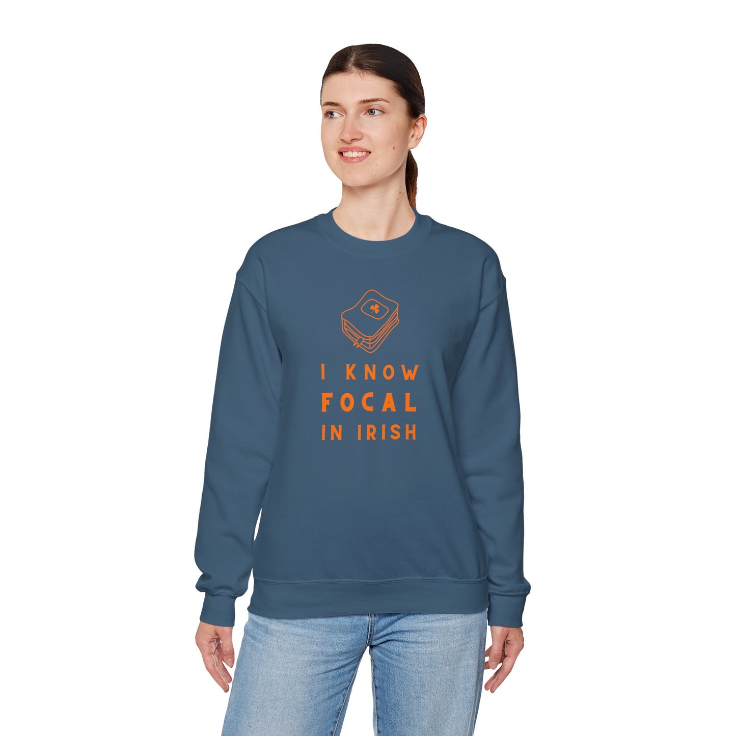 I KNOW FOCAL IN IRISH Unisex Heavy Blend™ Crewneck Sweatshirt