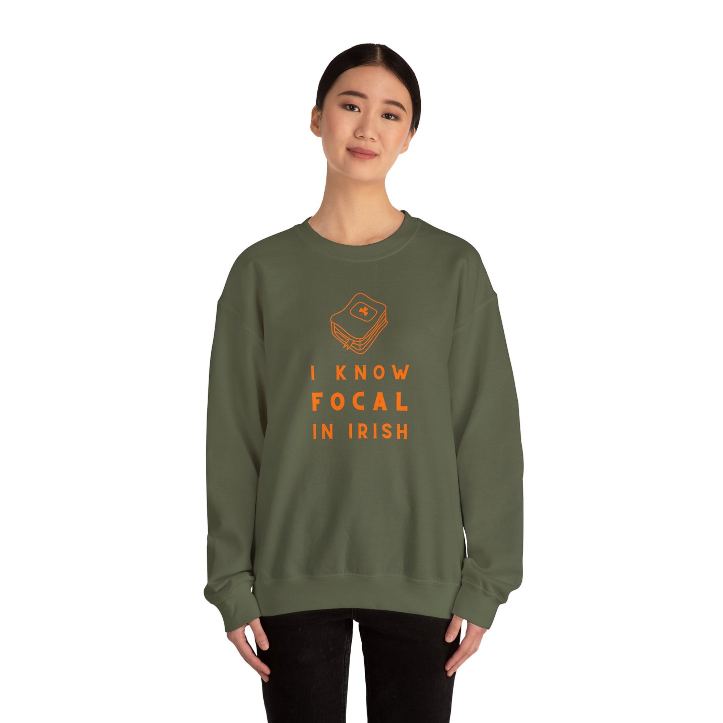 I KNOW FOCAL IN IRISH Unisex Heavy Blend™ Crewneck Sweatshirt