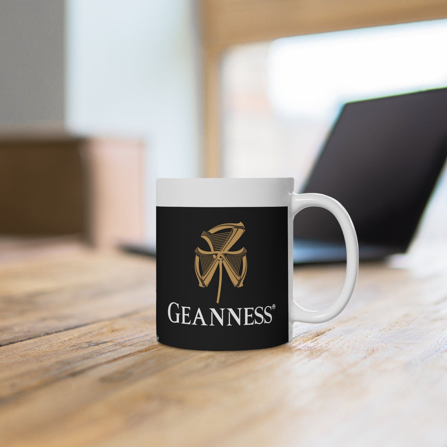 GEANNESS 33cl White Ceramic Mug