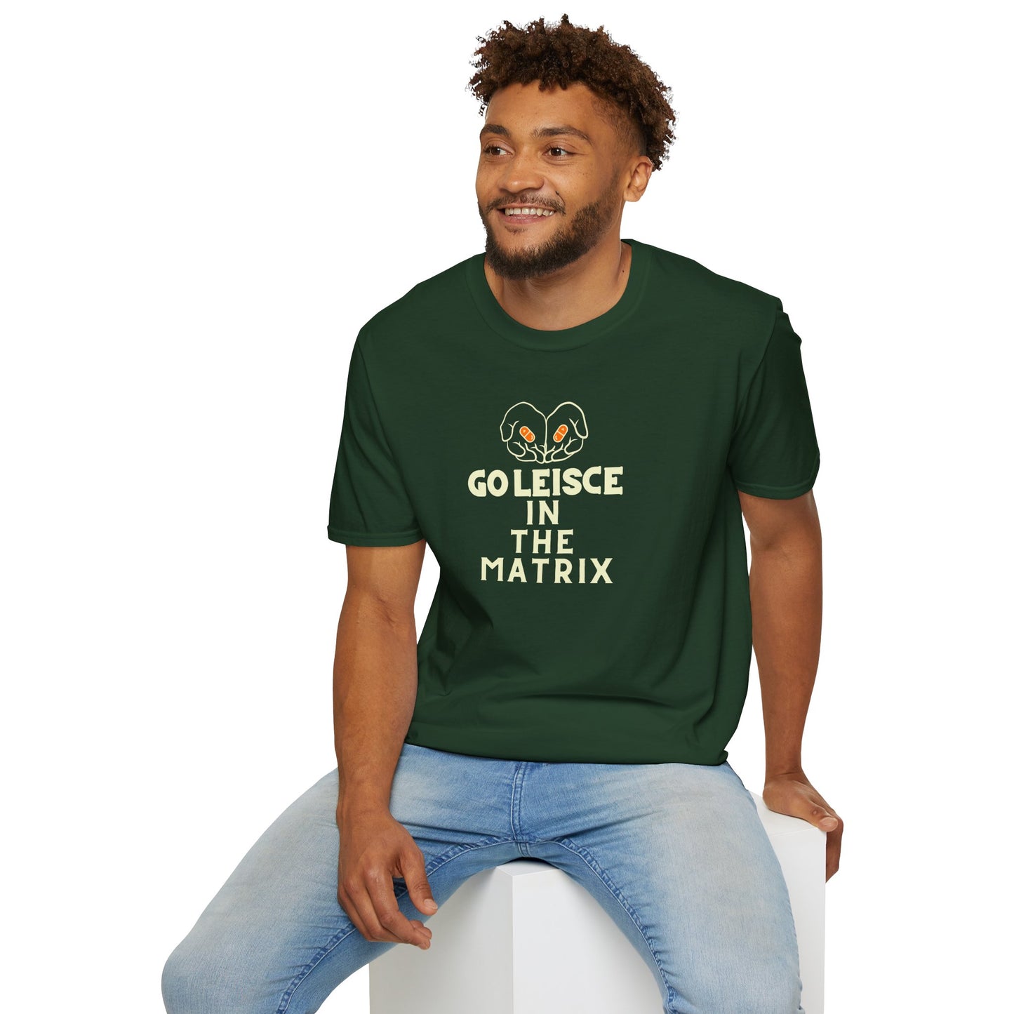 GO LEISCE IN THE MATRIX Unisex Softstyle 100% Cotton T-Shirt