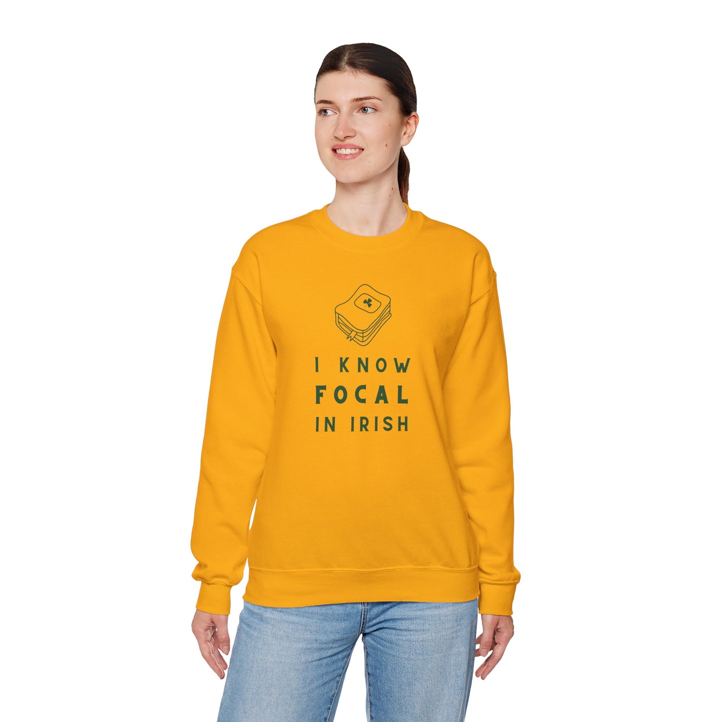 I KNOW FOCAL IN IRISH Unisex Heavy Blend™ Crewneck Sweatshirt