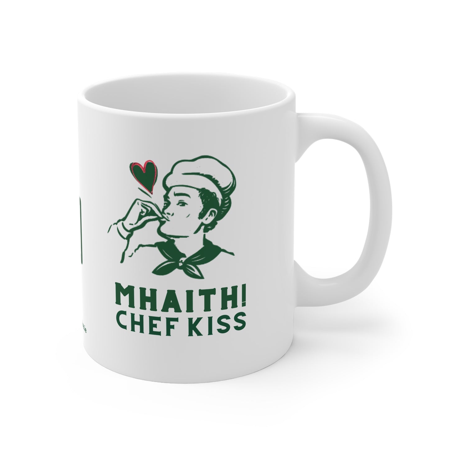 MHAITH! CHEF KISS 33cl White Ceramic Mug