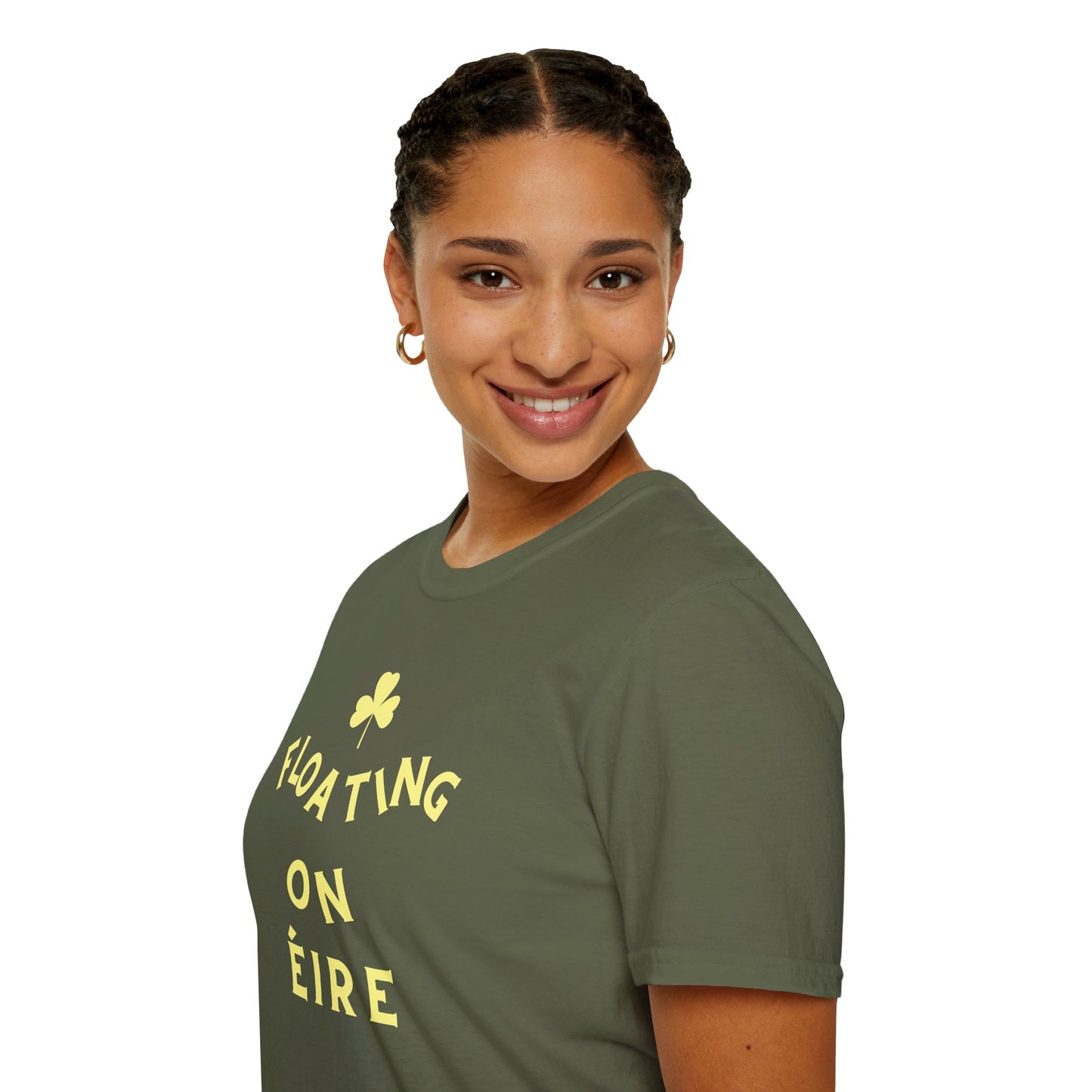 FLOATING ON ÉIRE Unisex Softstyle 100% Cotton T-Shirt