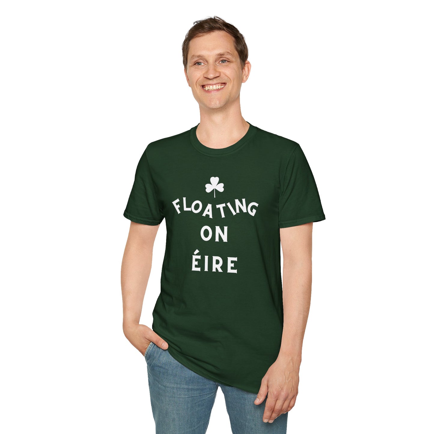 FLOATING ON ÉIRE Unisex Softstyle 100% Cotton T-Shirt