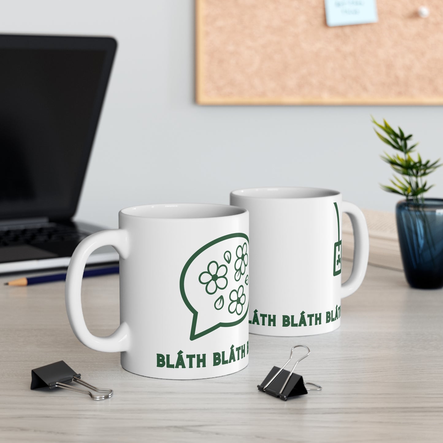 BLÁTH BLÁTH BLÁTH 33cl White Ceramic Mug