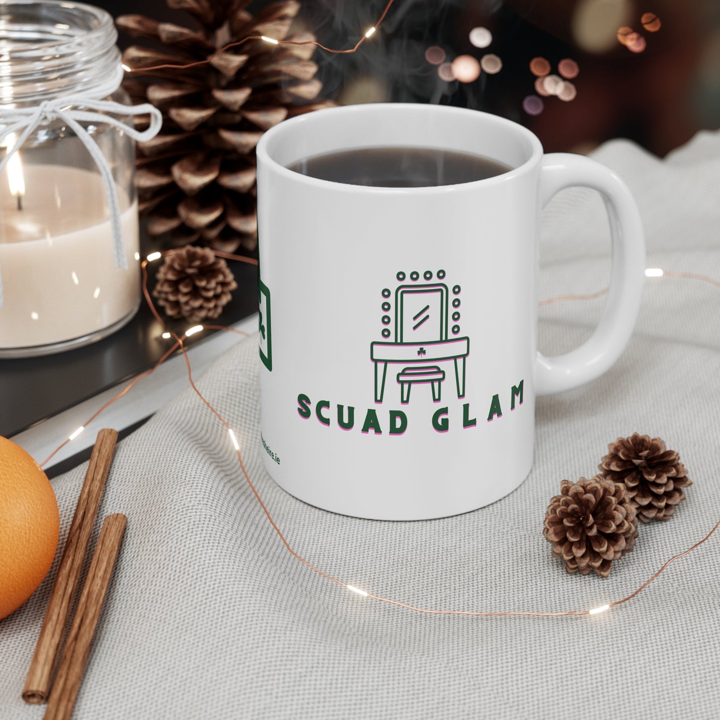 SCUAD GLAM 33cl White Ceramic Mug