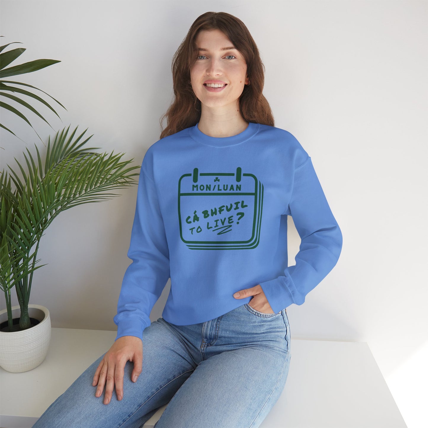 CÁ BHFUIL TO LIVE? Unisex Heavy Blend™ Crewneck Sweatshirt