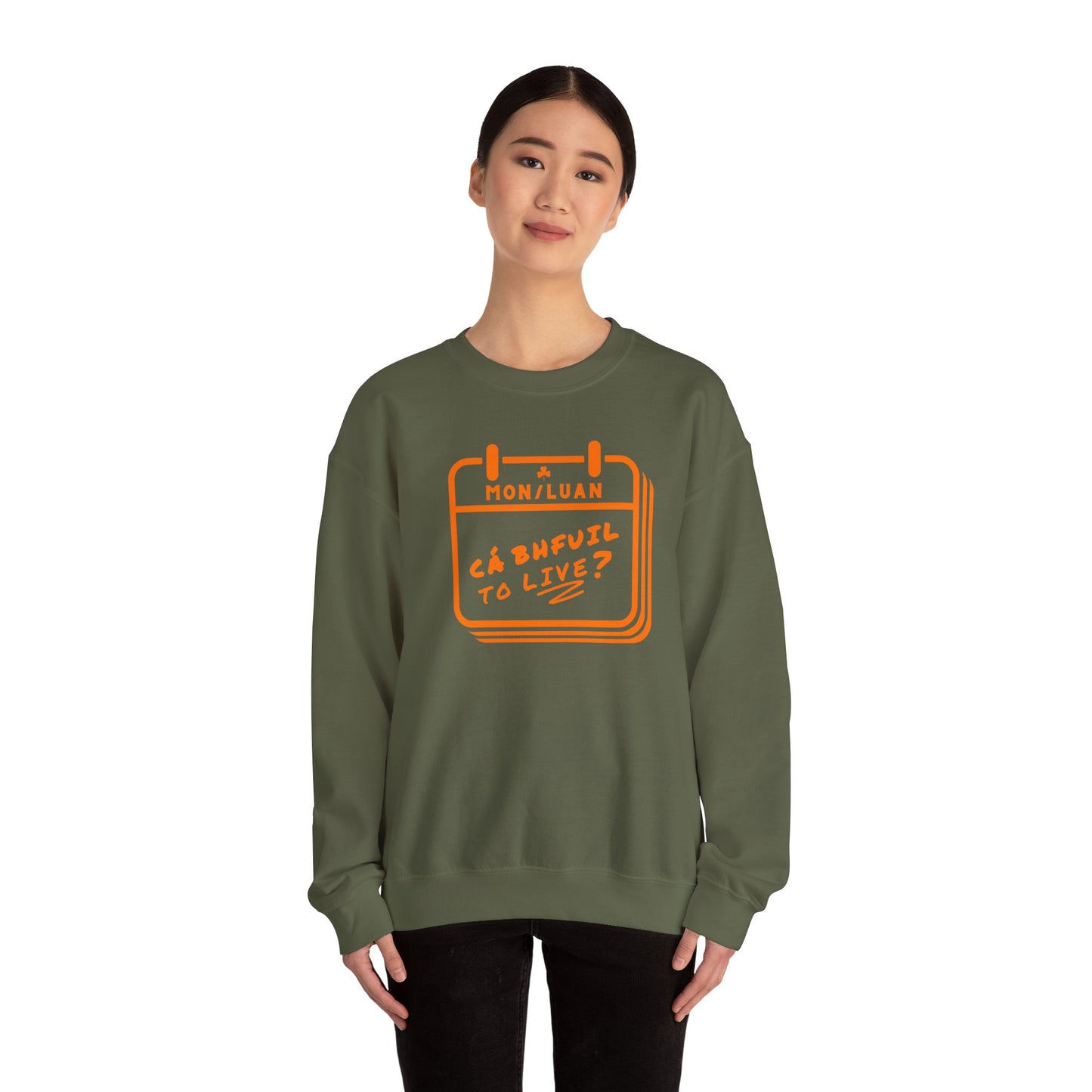 CÁ BHFUIL TO LIVE? Unisex Heavy Blend™ Crewneck Sweatshirt