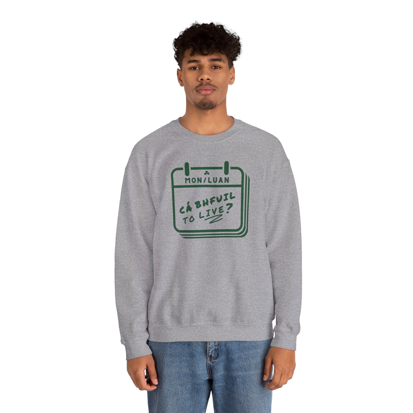 CÁ BHFUIL TO LIVE? Unisex Heavy Blend™ Crewneck Sweatshirt