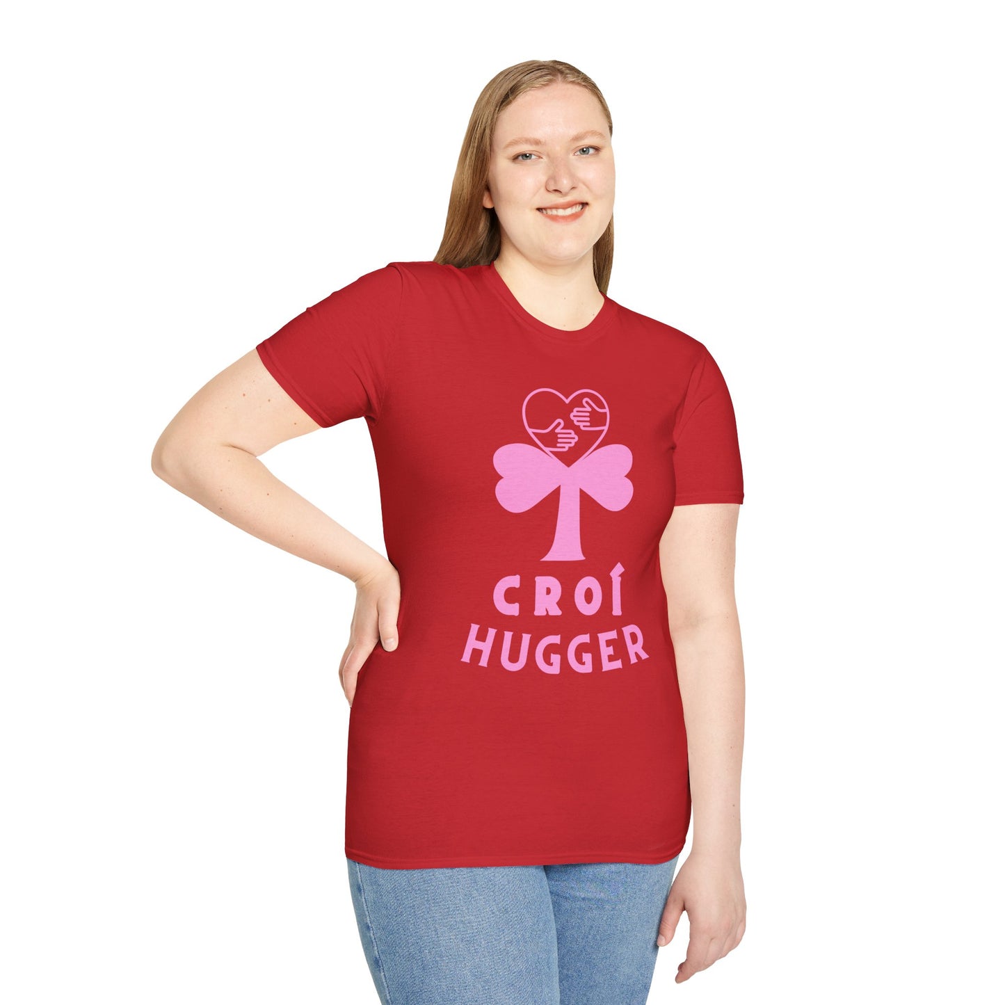 CROÍ HUGGER V DAY Unisex Softstyle 100% Cotton T-Shirt