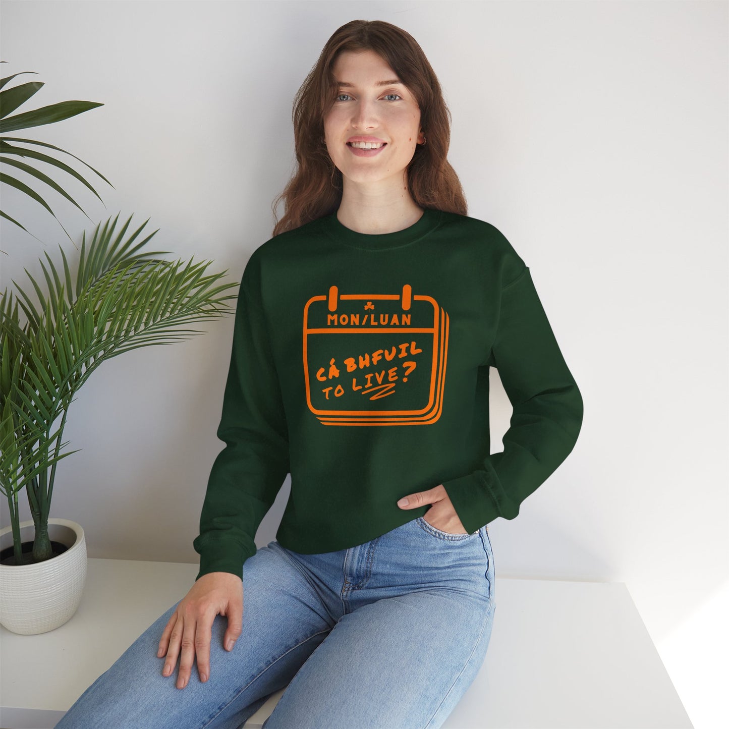 CÁ BHFUIL TO LIVE? Unisex Heavy Blend™ Crewneck Sweatshirt