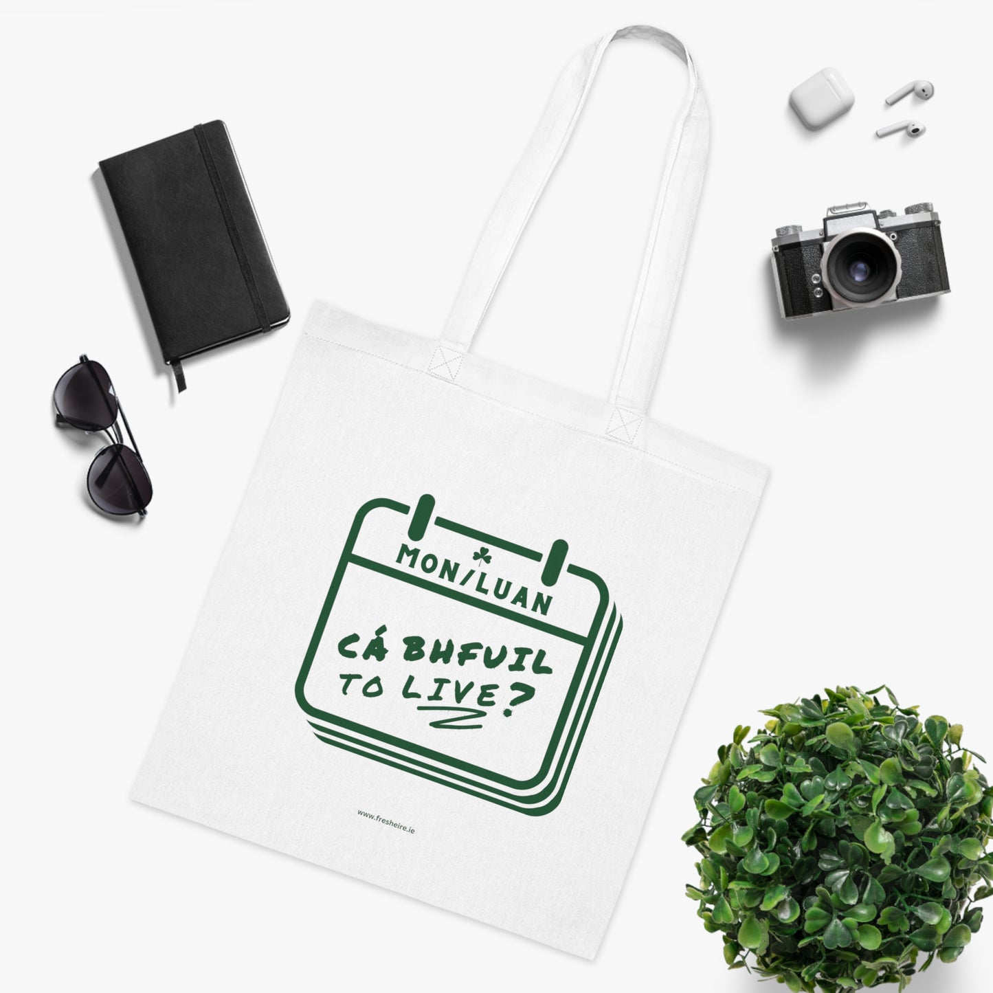 CÁ BHFUIL TO LIVE? 100% Cotton Tote Bag