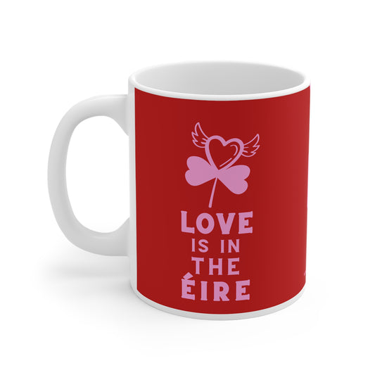 LOVE IS IN THE ÉIRE 2 V DAY 33cl White Ceramic Mug