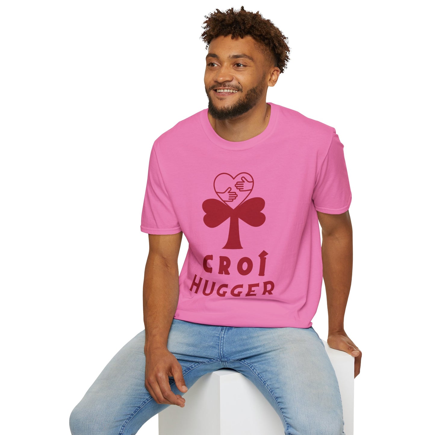 CROÍ HUGGER V DAY Unisex Softstyle 100% Cotton T-Shirt
