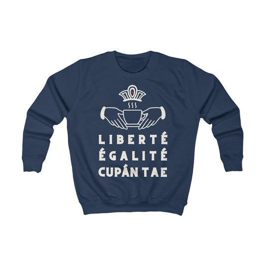 LIBERTÉ ÉGALITÉ CUPÁN TAE fr bleu Kids Sweatshirt