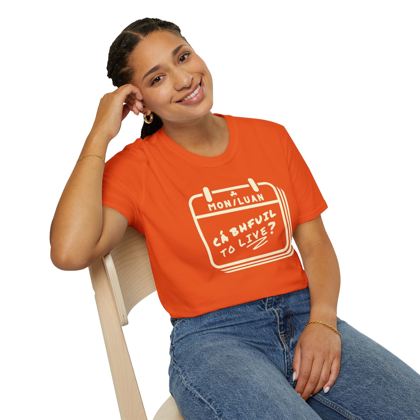 CÁ BHFUIL TO LIVE? Unisex Softstyle T-Shirt