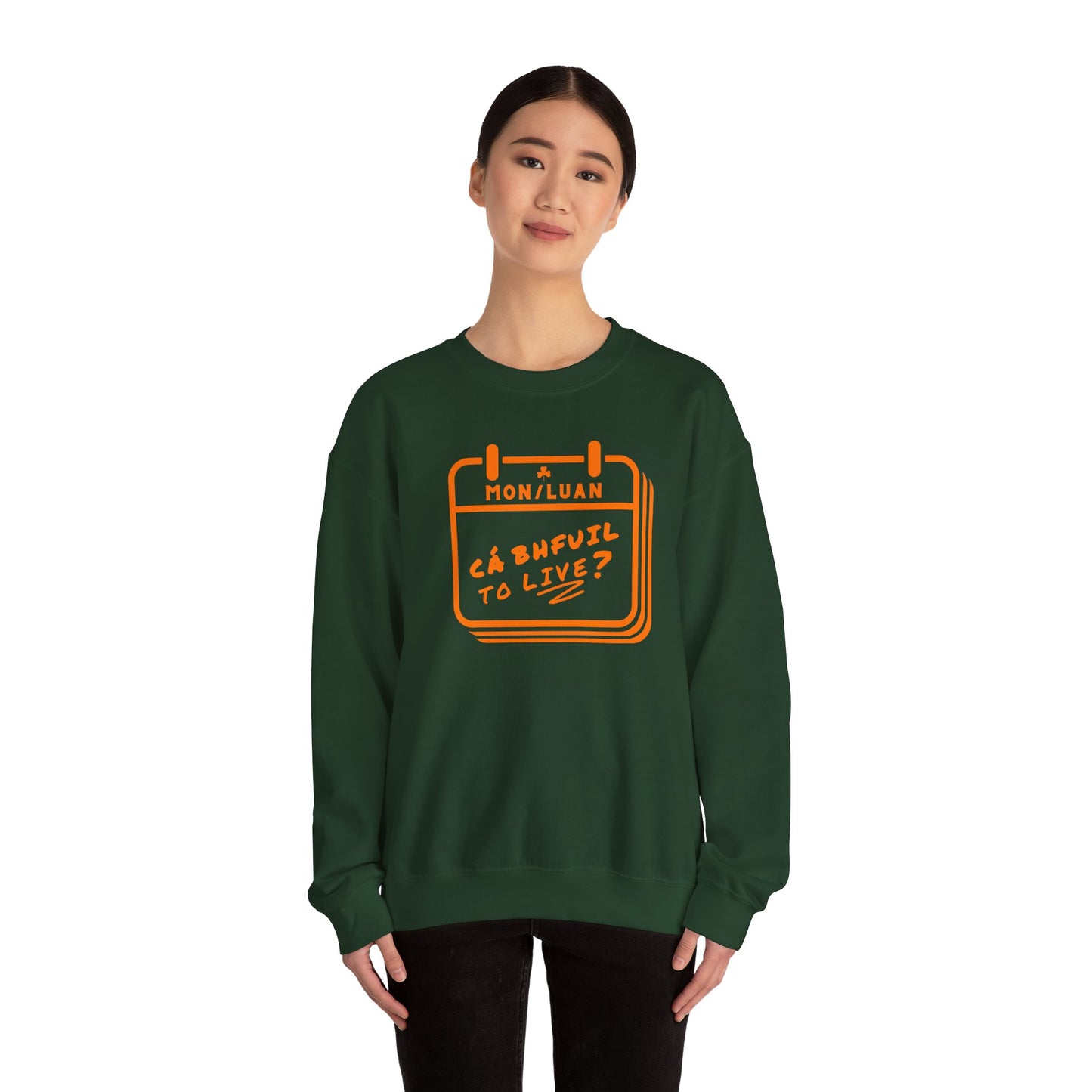 CÁ BHFUIL TO LIVE? Unisex Heavy Blend™ Crewneck Sweatshirt