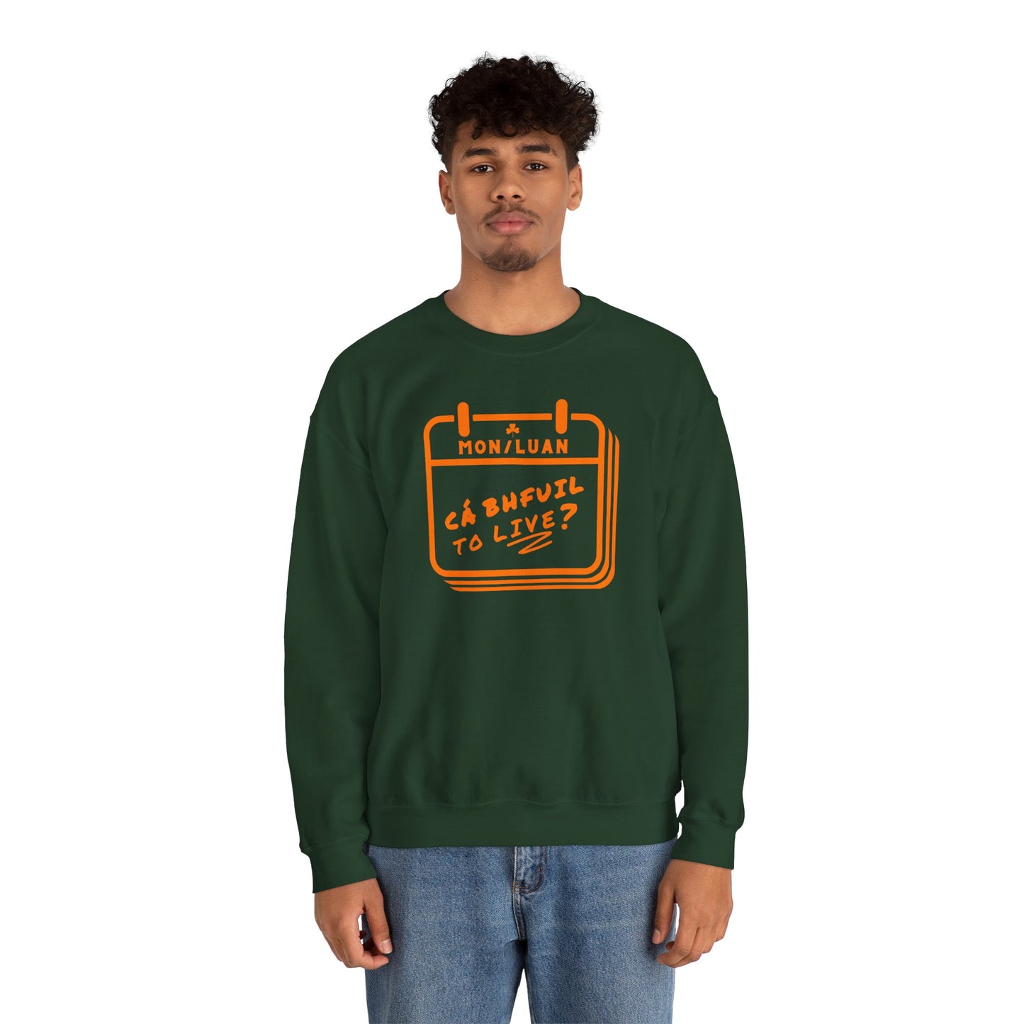 CÁ BHFUIL TO LIVE? Unisex Heavy Blend™ Crewneck Sweatshirt