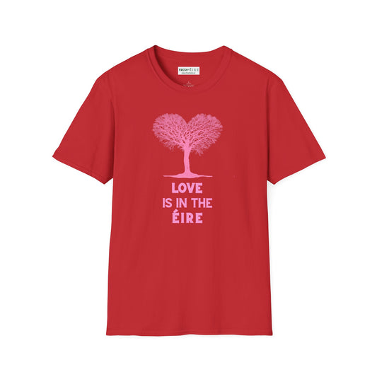 LOVE IS IN THE ÉIRE V DAY Unisex Softstyle 100% Cotton T-Shirt