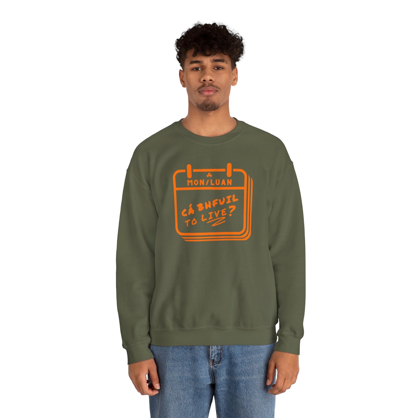 CÁ BHFUIL TO LIVE? Unisex Heavy Blend™ Crewneck Sweatshirt