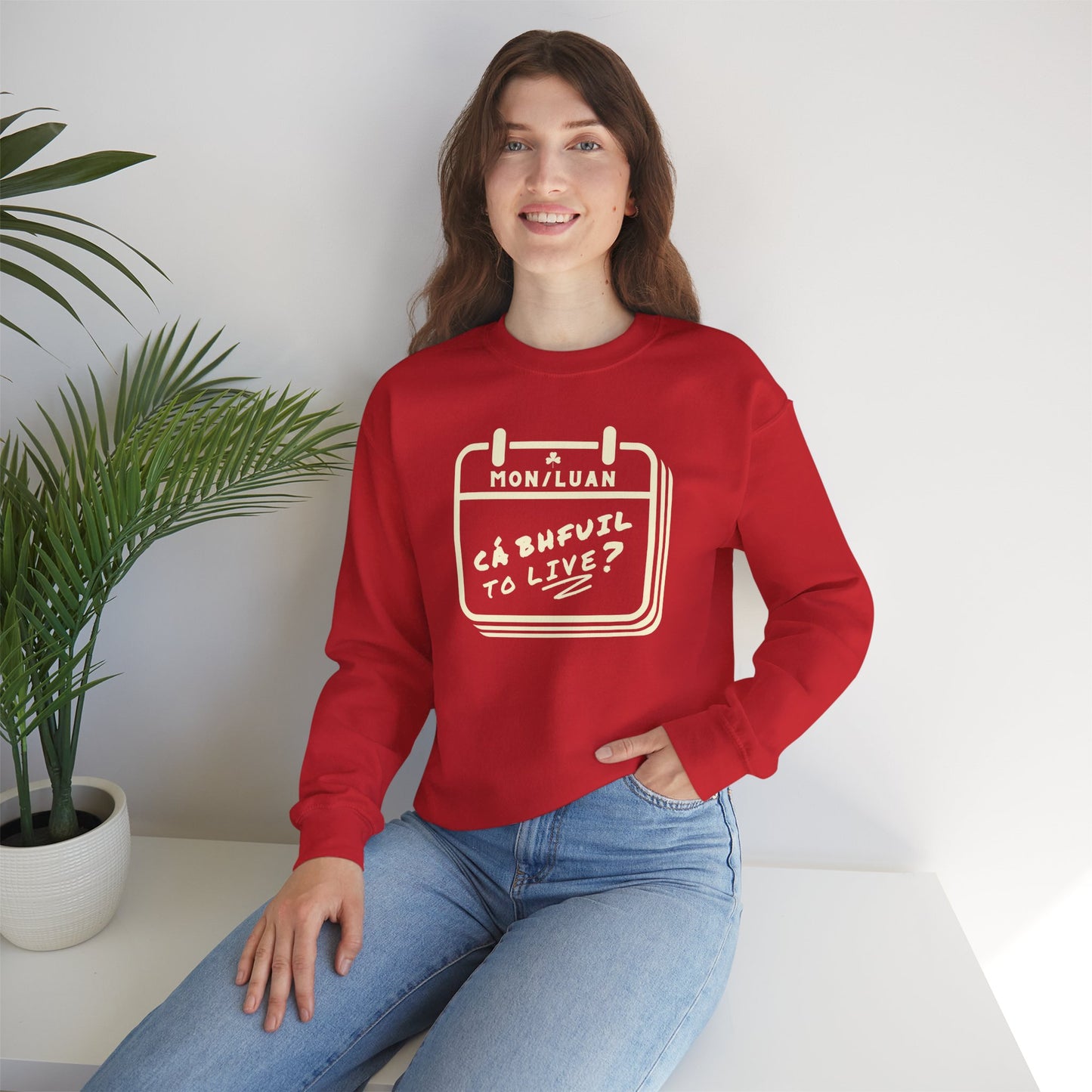 CÁ BHFUIL TO LIVE? Unisex Heavy Blend™ Crewneck Sweatshirt