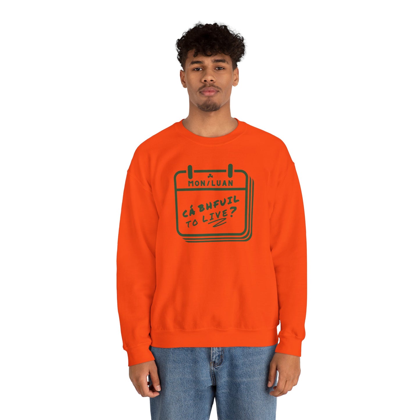 CÁ BHFUIL TO LIVE? Unisex Heavy Blend™ Crewneck Sweatshirt