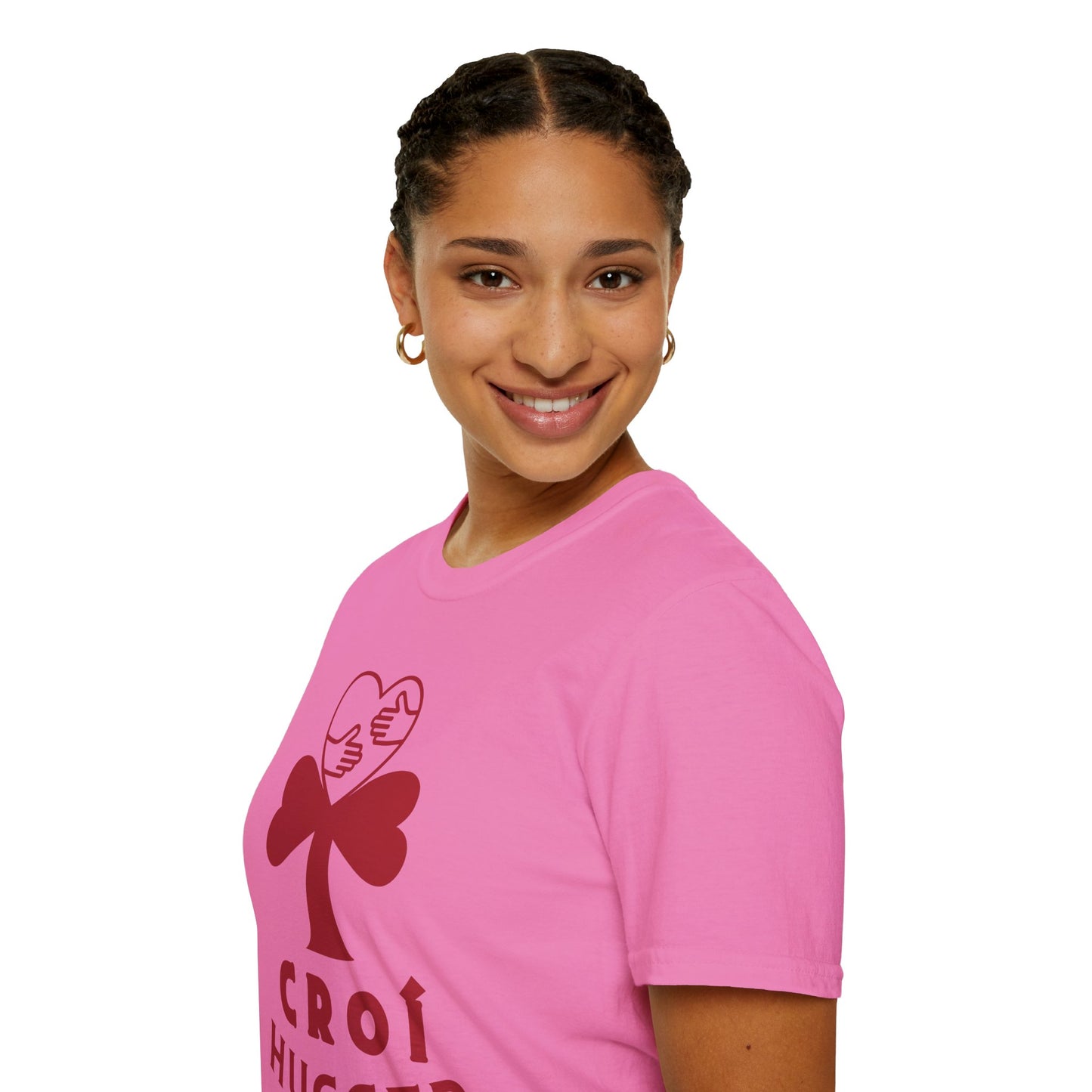 CROÍ HUGGER V DAY Unisex Softstyle 100% Cotton T-Shirt