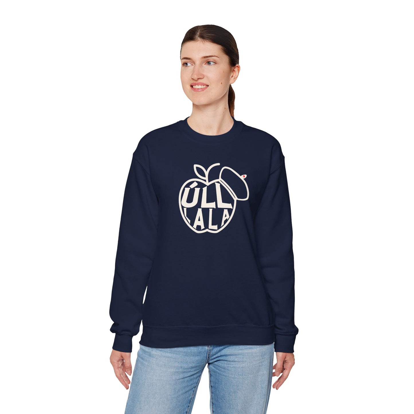 ÚLL LA LA wht Unisex Heavy Blend™ Crewneck Sweatshirt