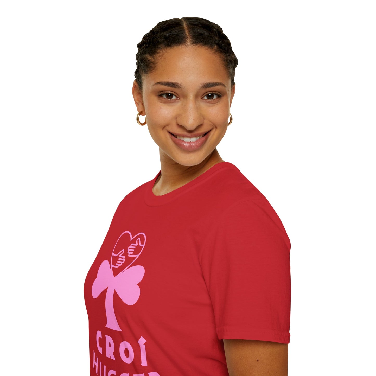 CROÍ HUGGER V DAY Unisex Softstyle 100% Cotton T-Shirt