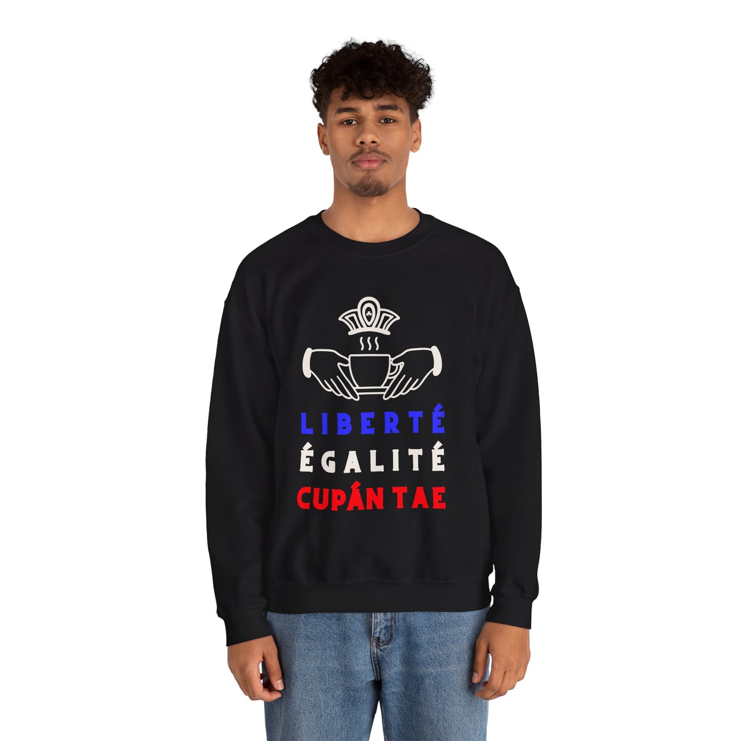 LIBERTÉ ÉGALITÉ CUPÁN TAE fr Unisex Heavy Blend™ Crewneck Sweatshirt