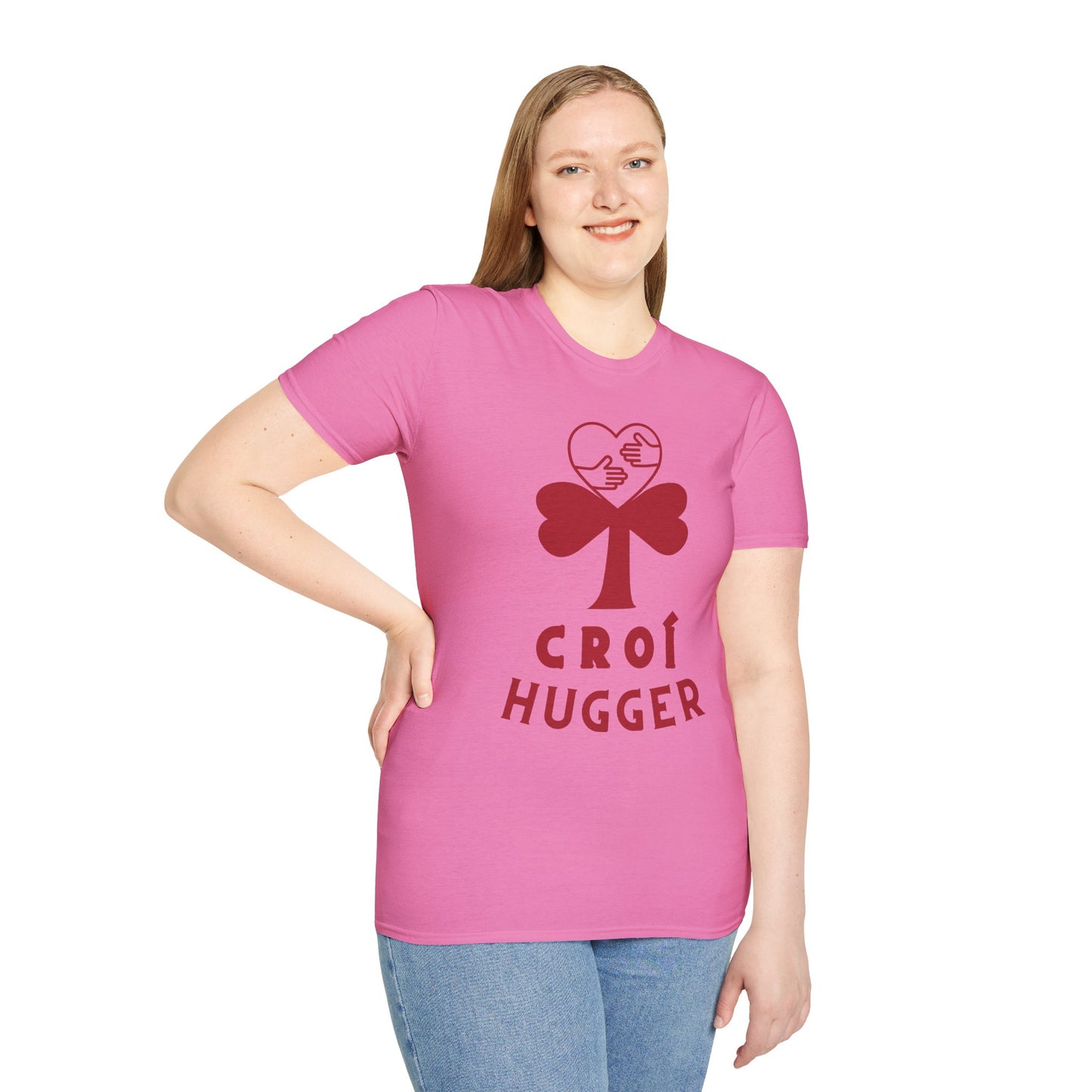 CROÍ HUGGER V DAY Unisex Softstyle 100% Cotton T-Shirt