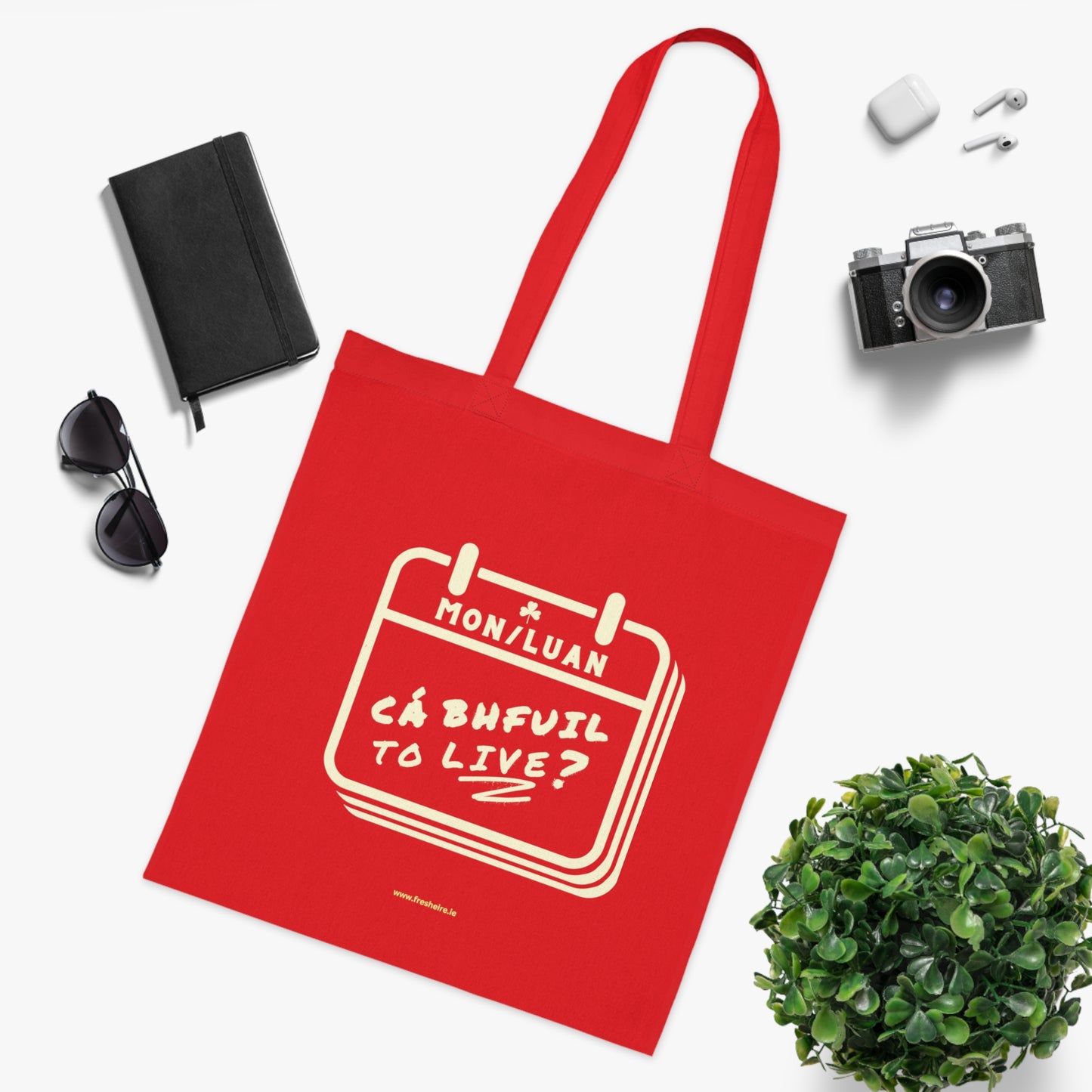 CÁ BHFUIL TO LIVE? 100% Cotton Tote Bag
