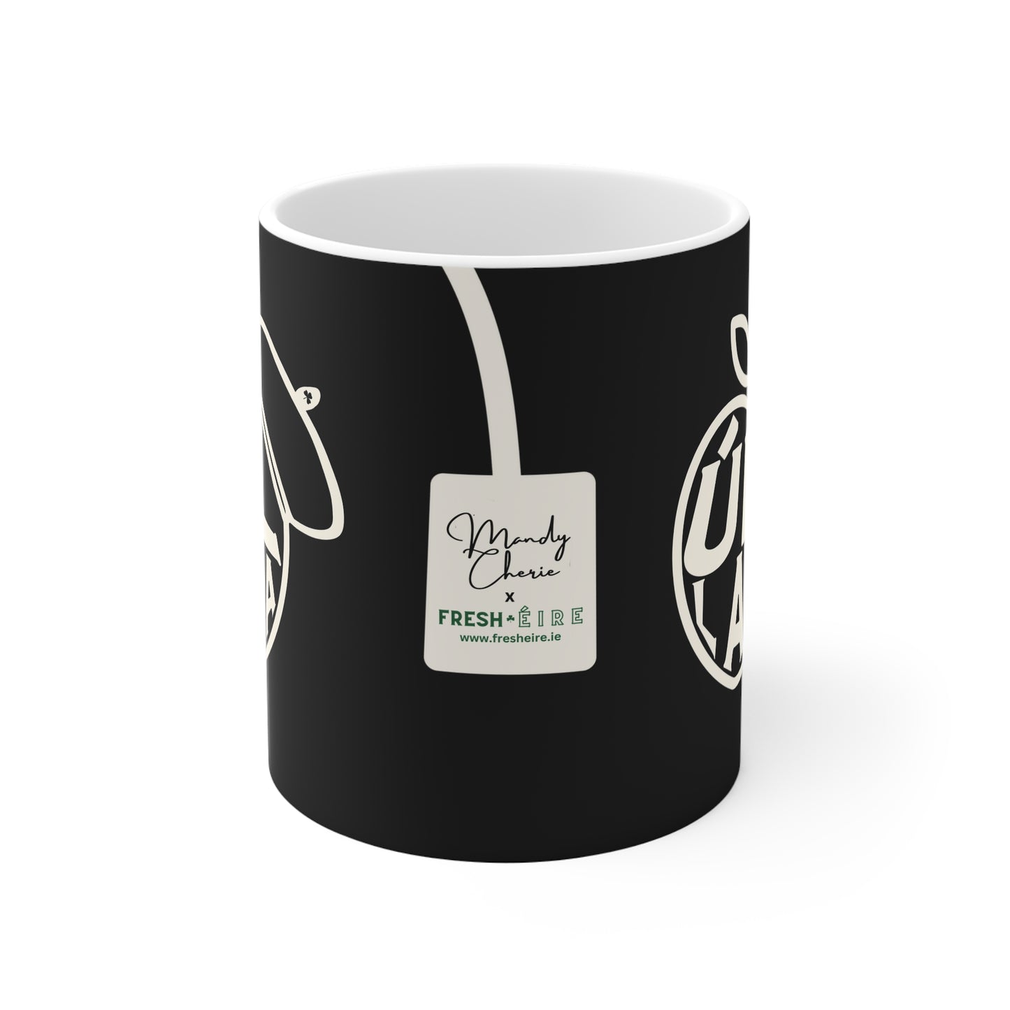 ÚLL LA LA blck 33cl White Ceramic Mug