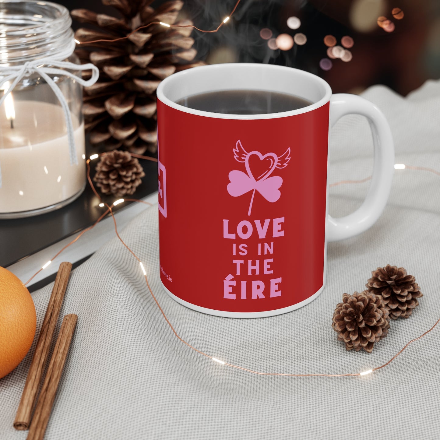 LOVE IS IN THE ÉIRE 2 V DAY 33cl White Ceramic Mug