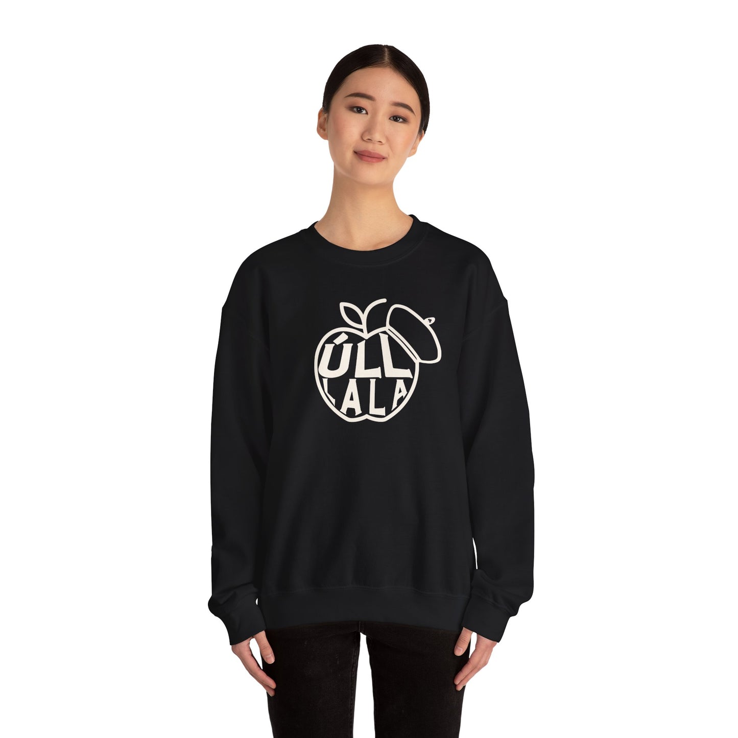 ÚLL LA LA wht Unisex Heavy Blend™ Crewneck Sweatshirt