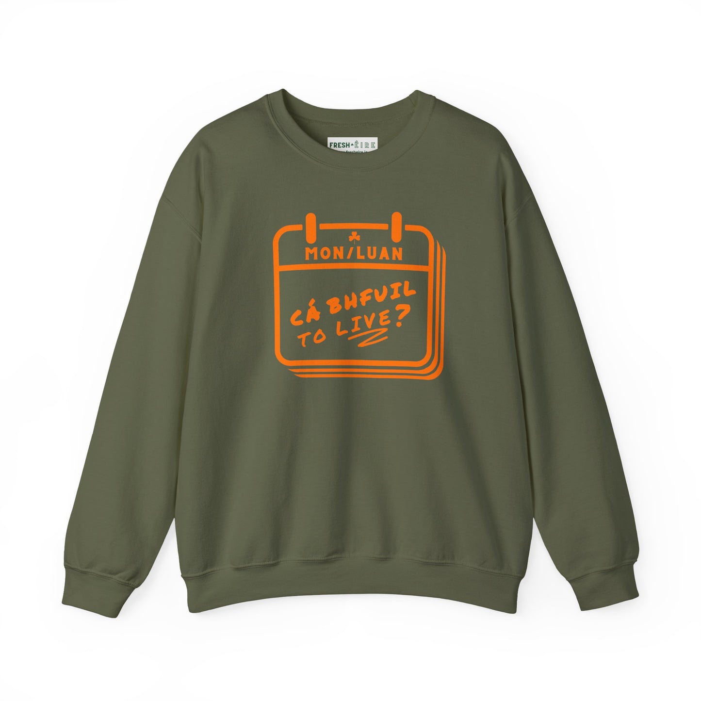 CÁ BHFUIL TO LIVE? Unisex Heavy Blend™ Crewneck Sweatshirt