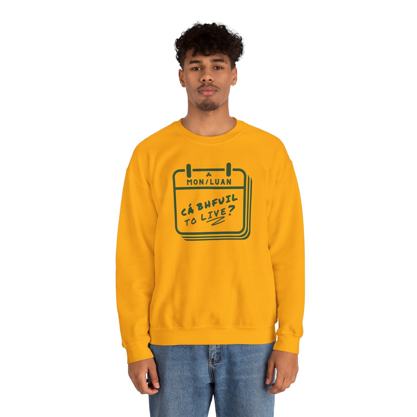 CÁ BHFUIL TO LIVE? Unisex Heavy Blend™ Crewneck Sweatshirt