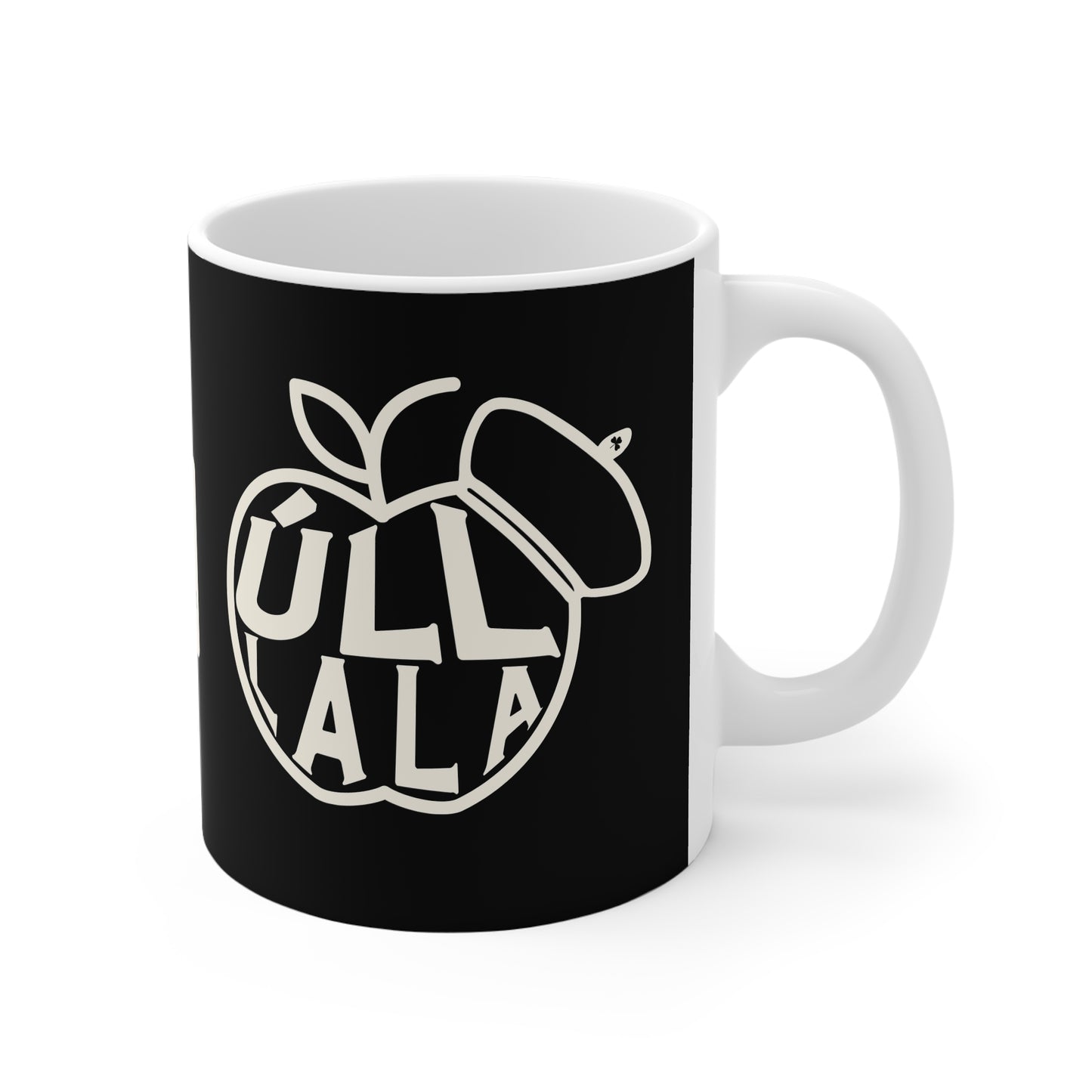 ÚLL LA LA blck 33cl White Ceramic Mug