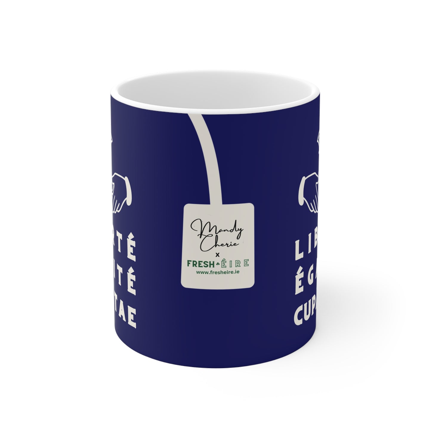 LIBERTÉ ÉGALITÉ CUPÁN TAE fr bleu 33cl White Ceramic Mug