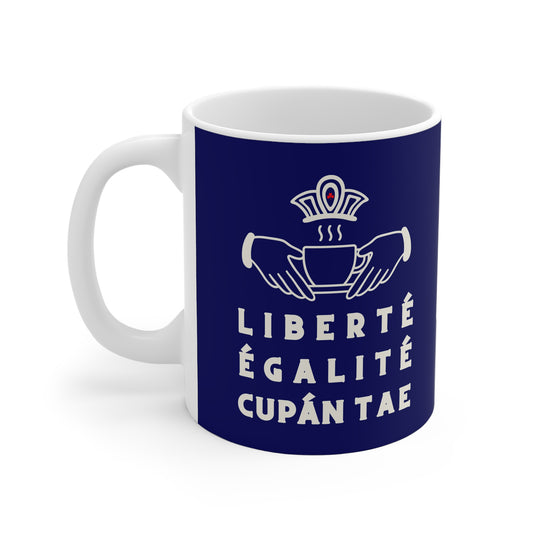 LIBERTÉ ÉGALITÉ CUPÁN TAE fr bleu 33cl White Ceramic Mug