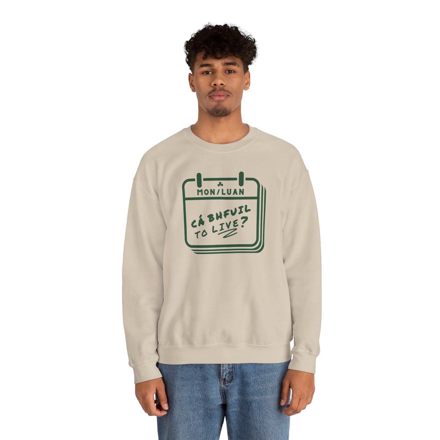 CÁ BHFUIL TO LIVE? Unisex Heavy Blend™ Crewneck Sweatshirt