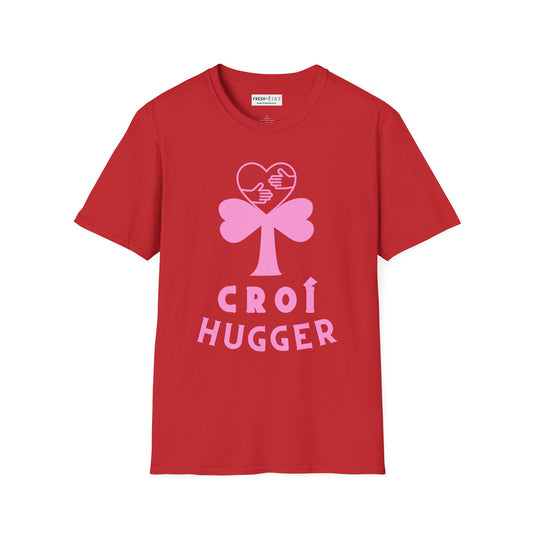CROÍ HUGGER V DAY Unisex Softstyle 100% Cotton T-Shirt